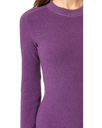 Фиолетовое вязаное платье от Carven