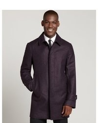 Фиолетовое длинное пальто