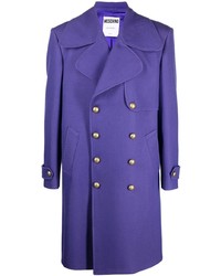 Фиолетовое длинное пальто от Moschino