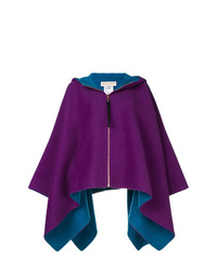 Фиолетовое пальто-накидка