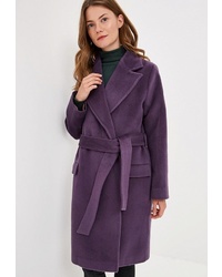 Женское фиолетовое пальто от Lezzarine