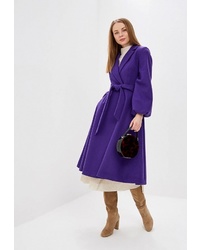 Женское фиолетовое пальто от Miss Gabby