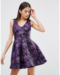 Фиолетовое платье с цветочным принтом от AX Paris