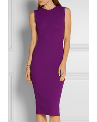 Фиолетовое платье-футляр крючком от Victoria Beckham