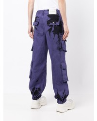 Фиолетовые брюки карго от Feng Chen Wang