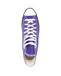 Мужские фиолетовые высокие кеды от Converse