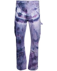 Мужские фиолетовые джинсы с принтом тай-дай от Amiri