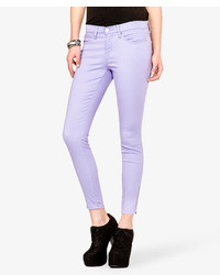 Фиолетовые джинсы скинни