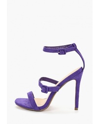 Фиолетовые замшевые босоножки на каблуке от Barbara Barbieri