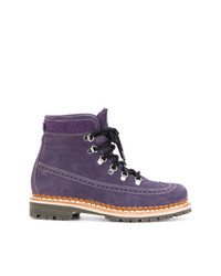 Женские фиолетовые замшевые ботинки на шнуровке от Tabitha Simmons
