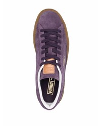 Мужские фиолетовые замшевые низкие кеды от Puma