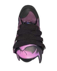 Мужские фиолетовые замшевые низкие кеды от Lanvin