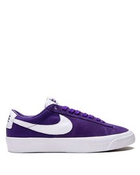 Мужские фиолетовые замшевые низкие кеды от Nike