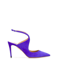 Фиолетовые замшевые туфли от Aquazzura