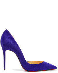 Фиолетовые замшевые туфли от Christian Louboutin