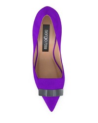 Фиолетовые замшевые туфли от Sergio Rossi