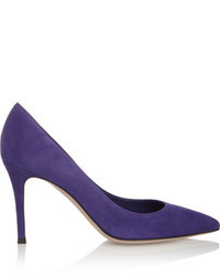 Фиолетовые замшевые туфли от Gianvito Rossi