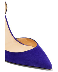 Фиолетовые замшевые туфли от Christian Louboutin