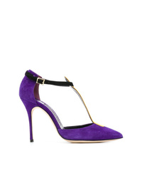 Фиолетовые замшевые туфли от Manolo Blahnik
