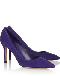 Фиолетовые замшевые туфли от Gianvito Rossi