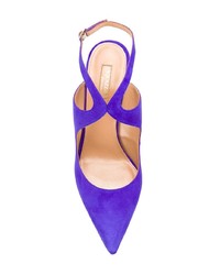 Фиолетовые замшевые туфли от Aquazzura