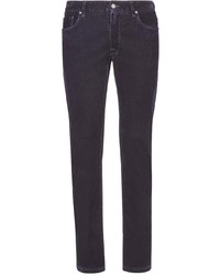 Мужские фиолетовые зауженные джинсы от Fendi