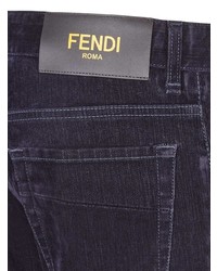 Мужские фиолетовые зауженные джинсы от Fendi