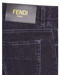 Мужские фиолетовые зауженные джинсы от Fendi