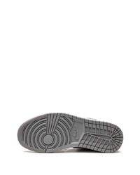 Мужские фиолетовые кожаные высокие кеды от Jordan