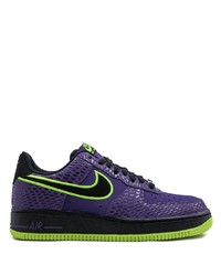 Мужские фиолетовые кожаные низкие кеды от Nike