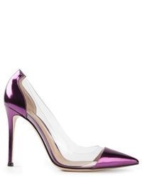 Фиолетовые кожаные туфли от Gianvito Rossi