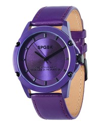 Фиолетовые кожаные часы