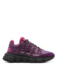 Мужские фиолетовые кроссовки от Versace