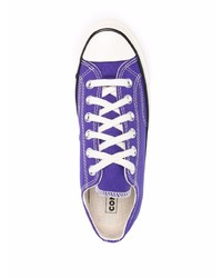Мужские фиолетовые низкие кеды из плотной ткани от Converse