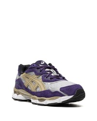 Мужские фиолетовые низкие кеды от Asics