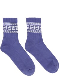 Фиолетовые носки с принтом