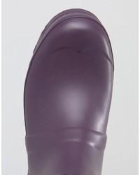 Женские фиолетовые резиновые сапоги от Hunter