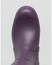 Женские фиолетовые резиновые сапоги от Hunter