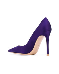 Фиолетовые сатиновые туфли от Gianvito Rossi