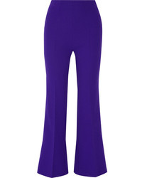 Фиолетовые шерстяные брюки-клеш