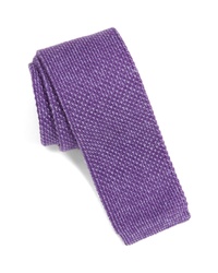 Фиолетовый вязаный галстук
