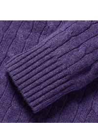 Мужской фиолетовый вязаный свитер от Polo Ralph Lauren
