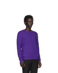 Мужской фиолетовый вязаный свитер от Ralph Lauren Purple Label