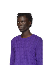 Мужской фиолетовый вязаный свитер от Ralph Lauren Purple Label