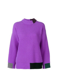 Женский фиолетовый вязаный свитер от Victoria Victoria Beckham