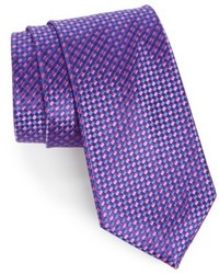 Фиолетовый галстук в клетку