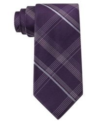 Фиолетовый галстук в шотландскую клетку