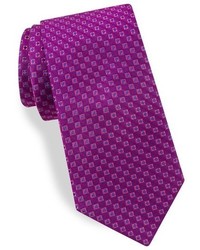 Фиолетовый галстук с геометрическим рисунком
