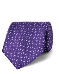 Мужской фиолетовый галстук с принтом от Charvet
