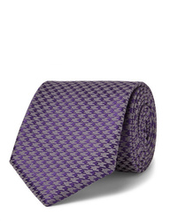Мужской фиолетовый галстук с принтом от Charvet
